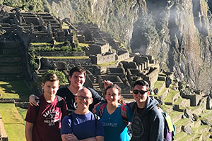 Peter with a graduate. 