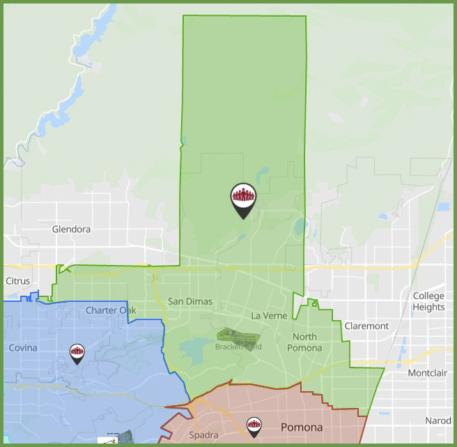 Area 1 of the Mt. San Antonio College districts. 