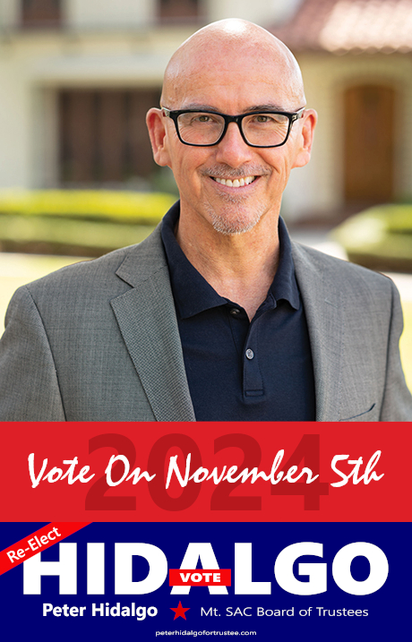 Re-elect Trustee Peter Hidalgo - Vote on Nobember 5th. 